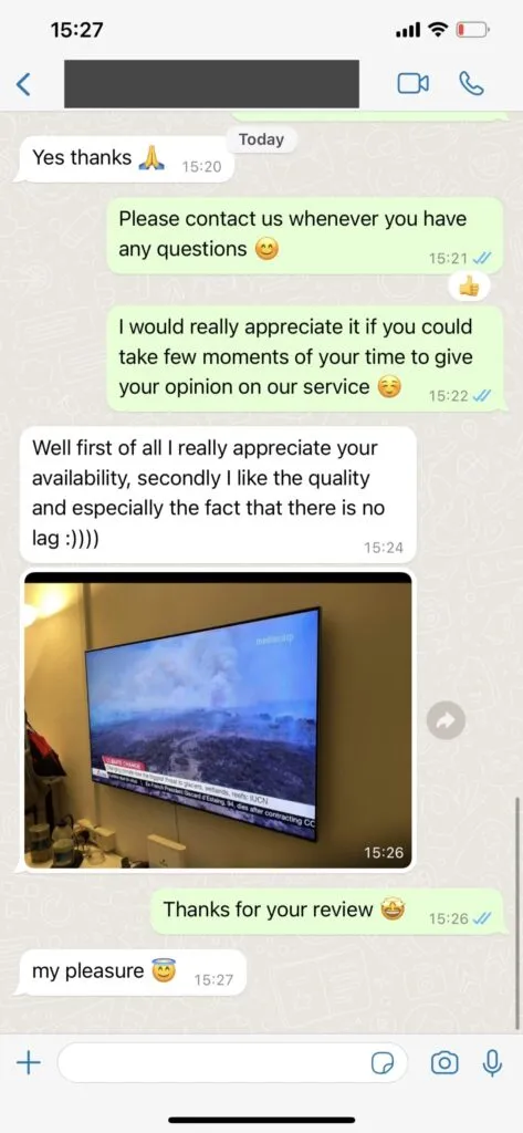 1iptvprovider quick trial activation on WhatsApp